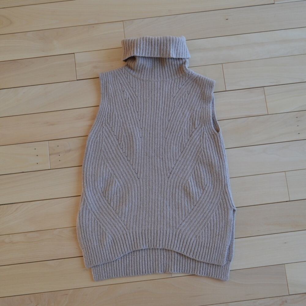 Madewell Turtleneck Tank Top Sweater Size XXS Tan